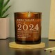 image 1 of Personalised Graduation Amber Glass Candle Brown