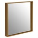 image 2 of Ando Small Square Gold Finish Wall Mirror Gold