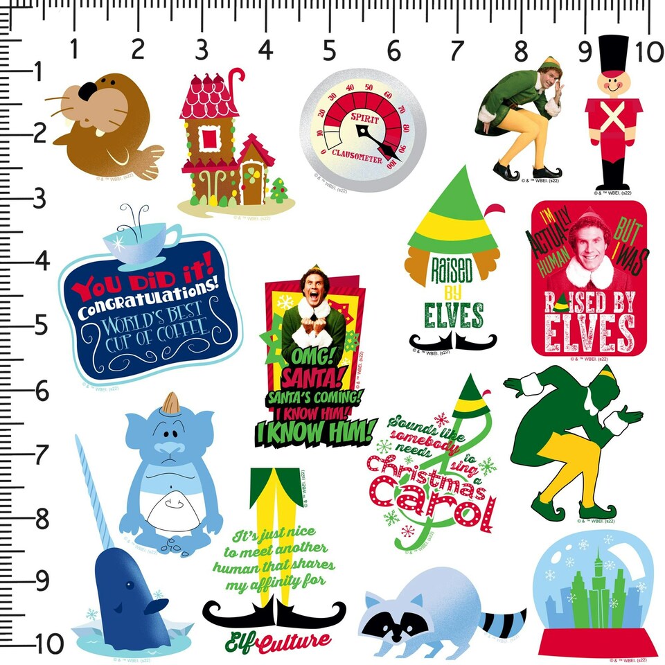 image 1 of Elf Deluxe Stickers (Pack of 50) - Multicoloured - One Size