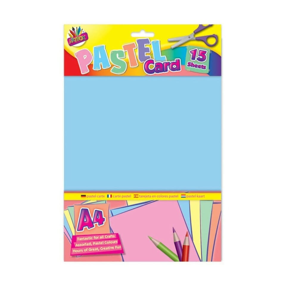 image 1 of 15 Sheets A4 Pastel Card