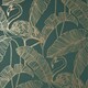 image 1 of Fine Decor Flamingo Wallpaper - Emerald Green - 10m x 53cm Green