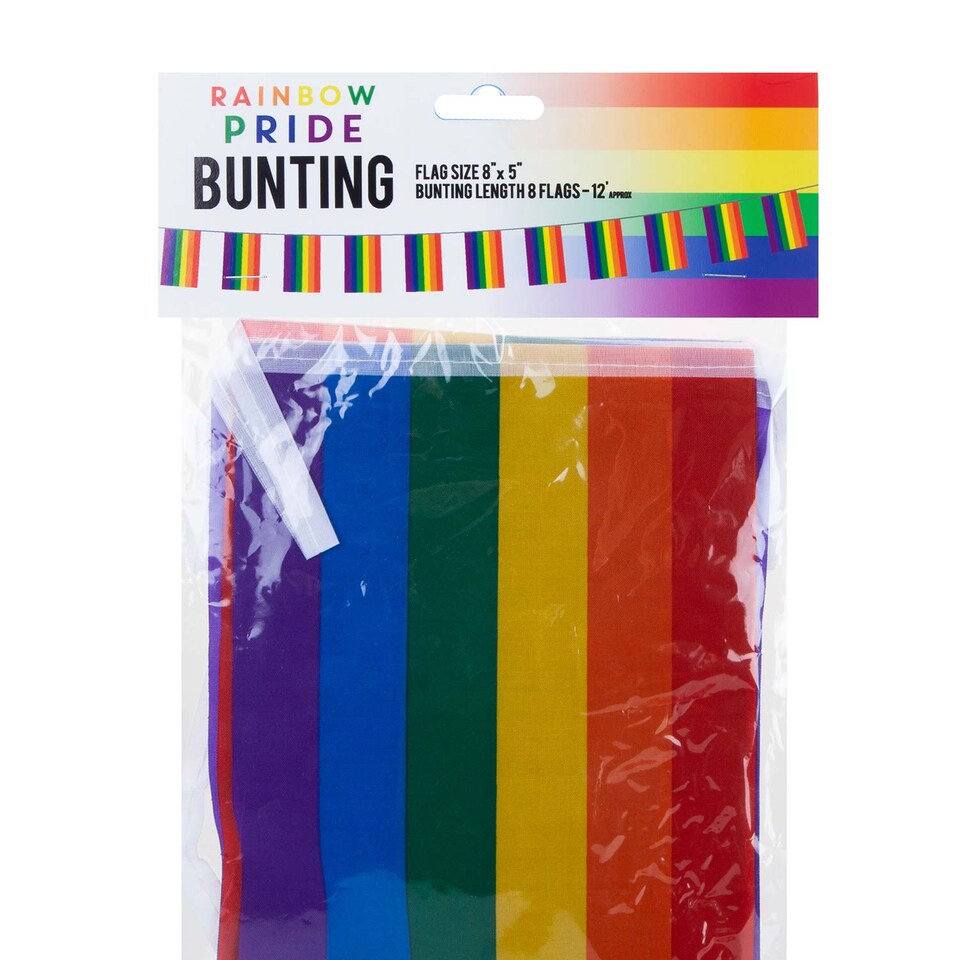 image 1 of VFM e-Store Rainbow Pride Bunting Flags 12ft