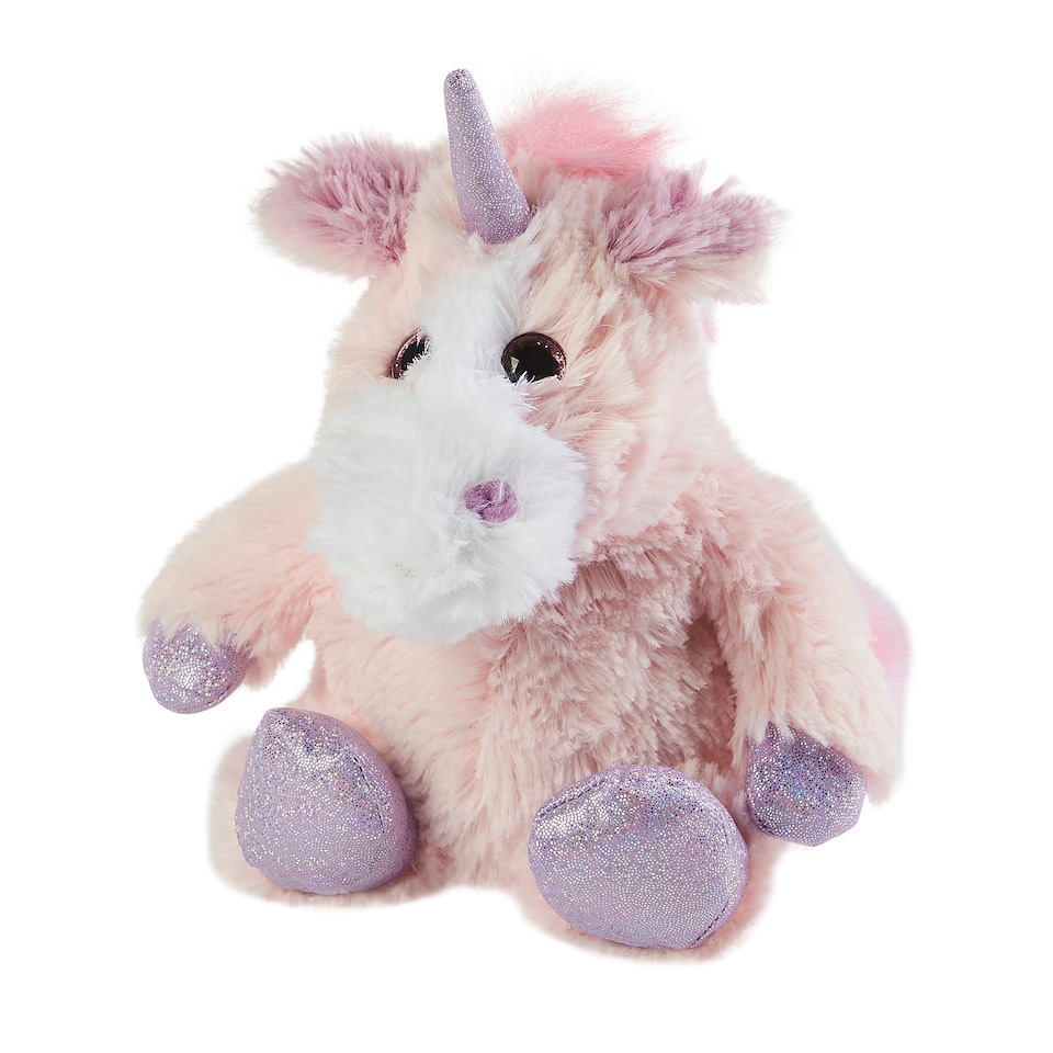 image 1 of Warmies Junior Plush Sparkly Pink Unicorn MEDIUM