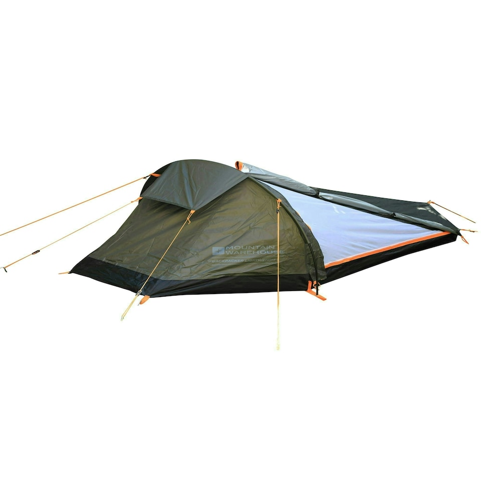 image 1 of Mountain Warehouse Backpacker Lightweight 1 Man Tent Waterproof Camping Person Green | Dark Green | One Size