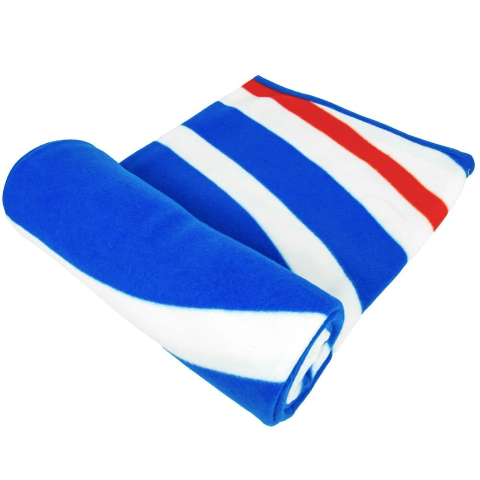 image 1 of Rangers FC Pulse Fleece Blanket - Blue/Red/White - 150cm x 125cm