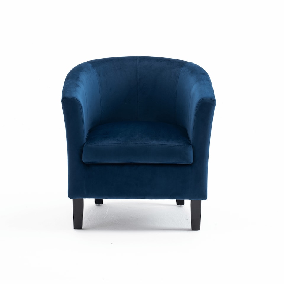 image 1 of Velvet Fabric Tub Chair Sofa Armchair Modern Office Reception Living Room