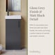 image 4 of Balterley Floor Standing Vanity Basin 400mm Gloss Grey & Matt Black Handle