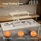 image 2 of VonHaus Height Adjustable Bamboo Standing Desk Converter, 80cm Length Multi | Light Wood