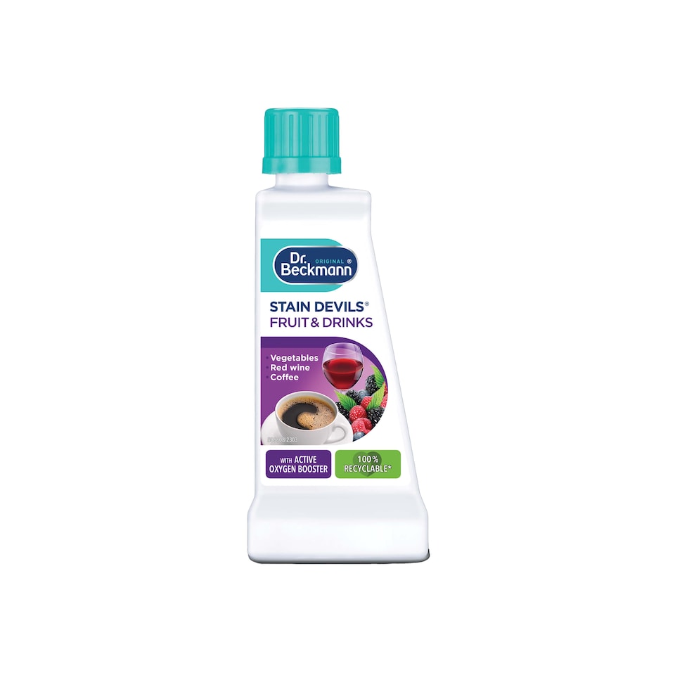 image 1 of Dr Beckmann Stain Devils Fruit and Drink Stain Remover 50ml for Coffee Tea Wine Juice Fabric Spot Cleaning Solution