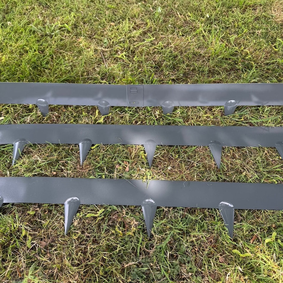 image 1 of Metal Garden Lawn & Border Edging in Grey (106cm x 8cm) - 20 Panels