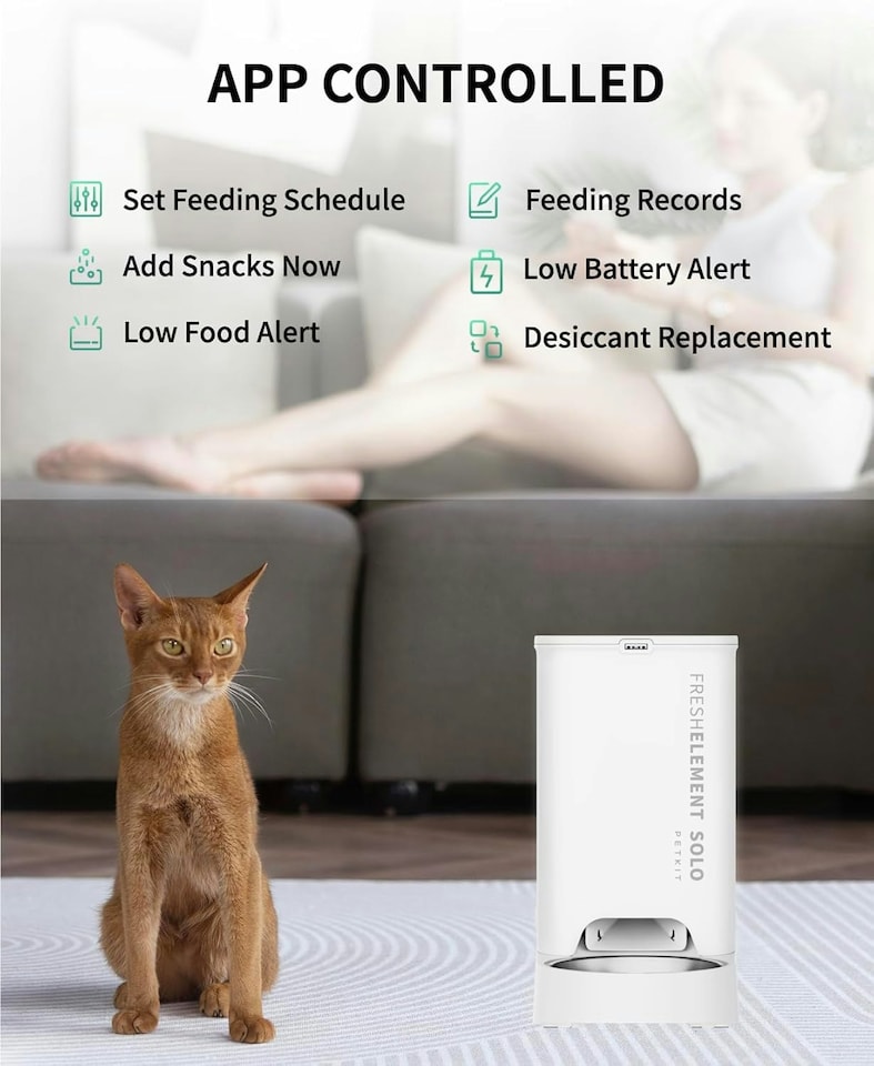 image 1 of PETKIT Fresh Element SOLO Smart Pet Food Feeder - White