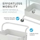 image 6 of 3 Tier Storage Cart On Wheels Home Kitchen Office Bath-Bedroom Organiser White White