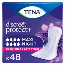 TENA Discreet Maxi Night Incontinence Pads 48 Pack