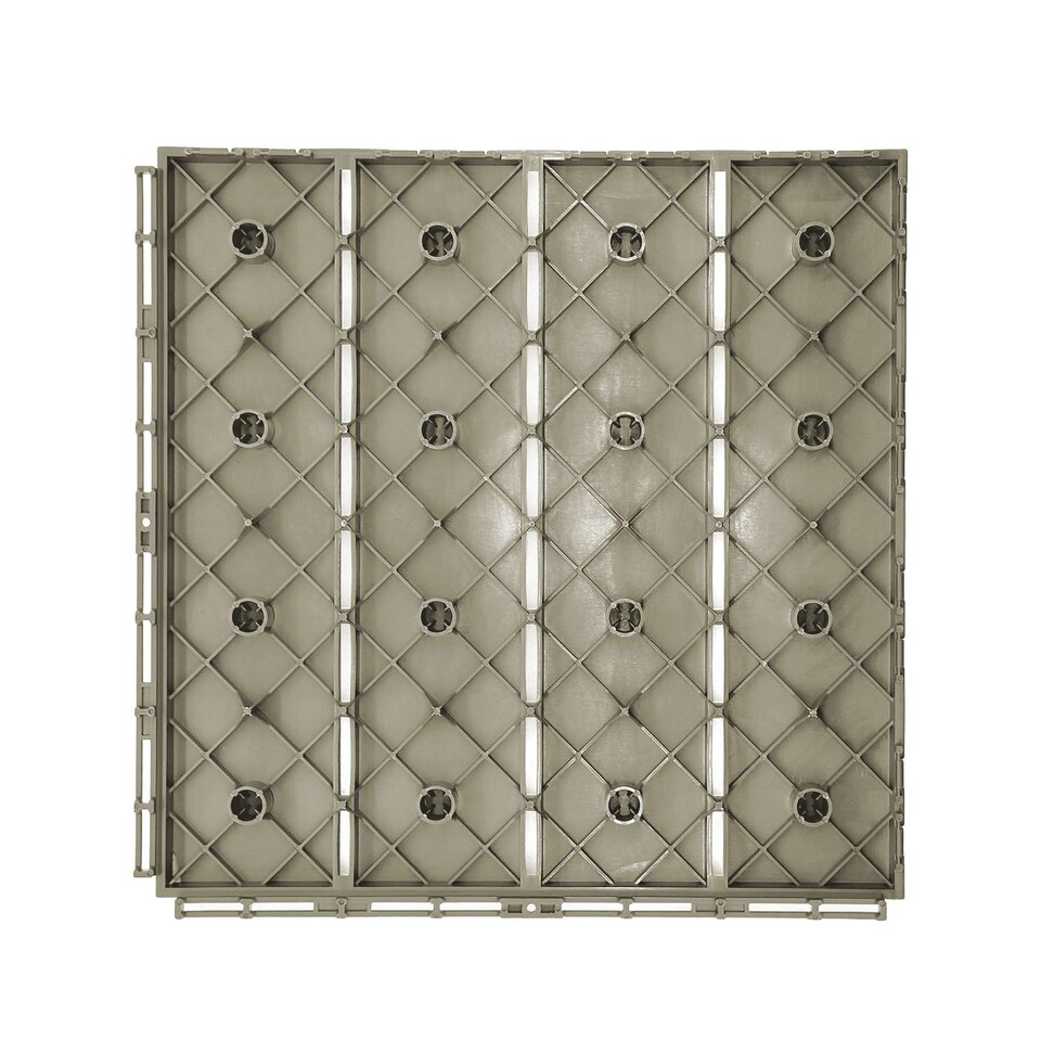 image 1 of Polydeck PVC Interlocking Decking Tiles - White | Cream | Beige | Pack of 36