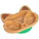 image 1 of Tiny Dining Children's Bamboo Suction Fox Plate - Green | Green | Green