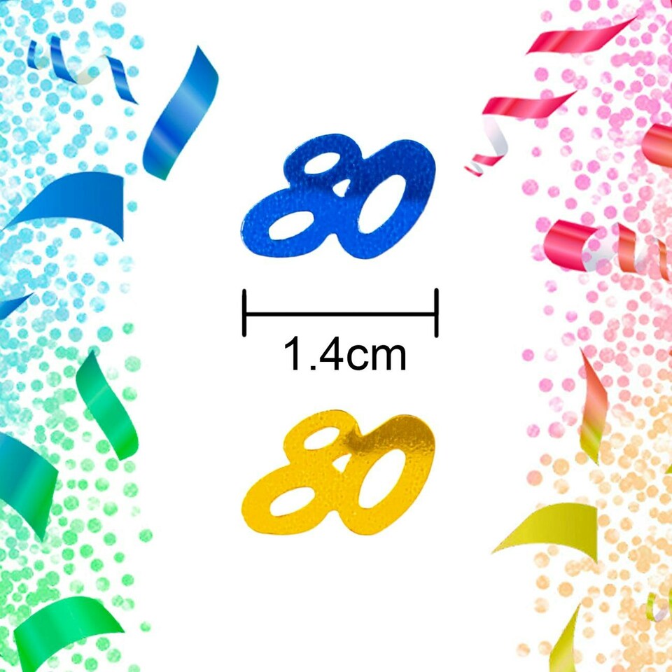 image 1 of 14g 80th Mix Happy Birthday Confetti