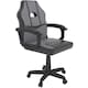 image 9 of Vida Designs Comet Racing Gaming Office Chair Computer Desk Table Chair, Grey & Black
