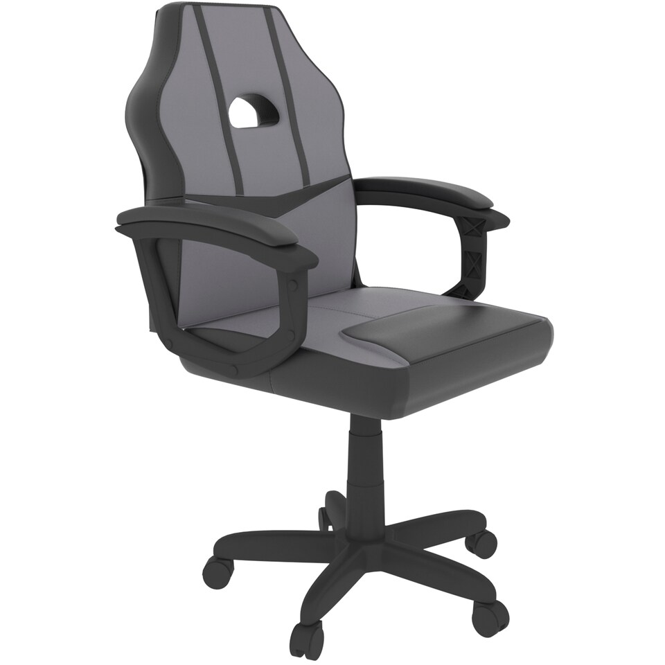 image 1 of Vida Designs Comet Racing Gaming Office Chair Computer Desk Table Chair, Grey & Black