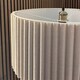 image 6 of CGC Allegra Extra Large Oatmeal Linen Two-Tier Scalloped Drum Lampshade