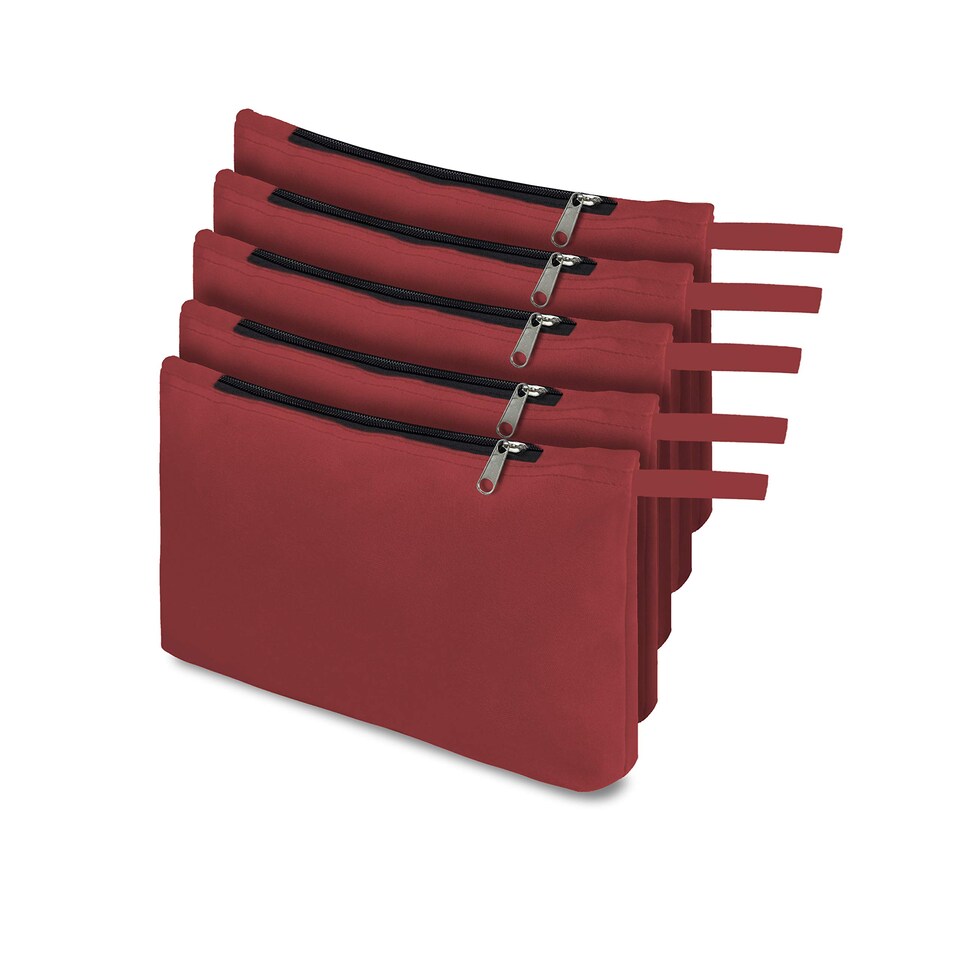 image 1 of Covers&All Tool Bag, 18 Oz Heavy Duty Waterproof Pouch with Sturdy, 7 in L x 11 in W x 7 in H, Red