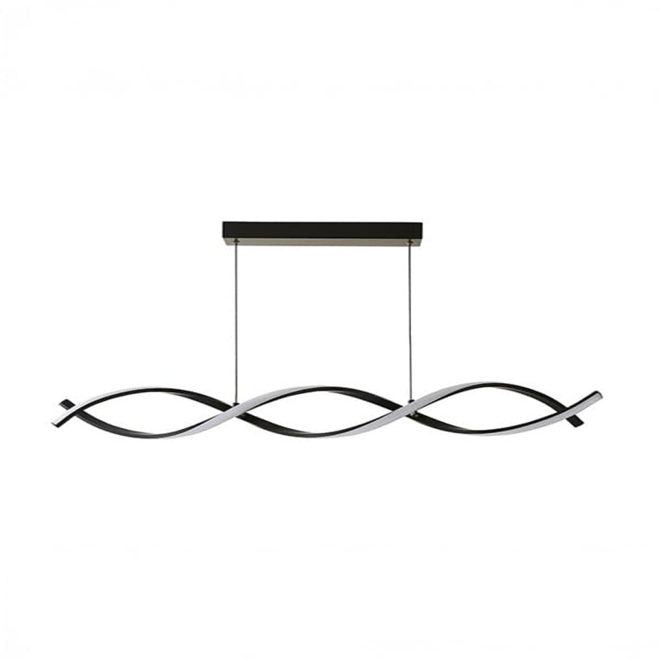 image 1 of ValueLights Infinity Black Double Twist Integrated LED Ceiling Light | Black