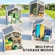 image 8 of Outsunny Garden Shed 6'x4.5' Plastic Tool Storage House w/ Lockable Double Doors | Grey