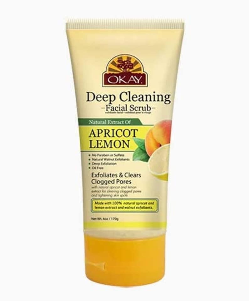 Okay Pure Naturals Deep Cleaning Apricot And Lemon Facial Scrub