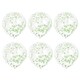 image 3 of Clear Biodegradable Latex Balloons With Lime Green Tissue Confetti - Pack of 6