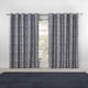 image 2 of Harrow Lined Eyelet Jacquard Curtains 116cm x 137cm Navy | Blue | Blue