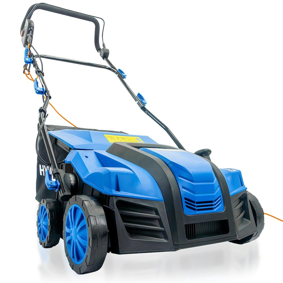 image 1 of Hyundai 2000W 16” / 40cm Artificial Grass Sweeper, Multi-Use Brush & 55L Collection Bag | HYSW2000E