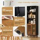image 3 of COSTWAY Bookshelf 5-Tier Bookcase w/Reversible Shelf Black