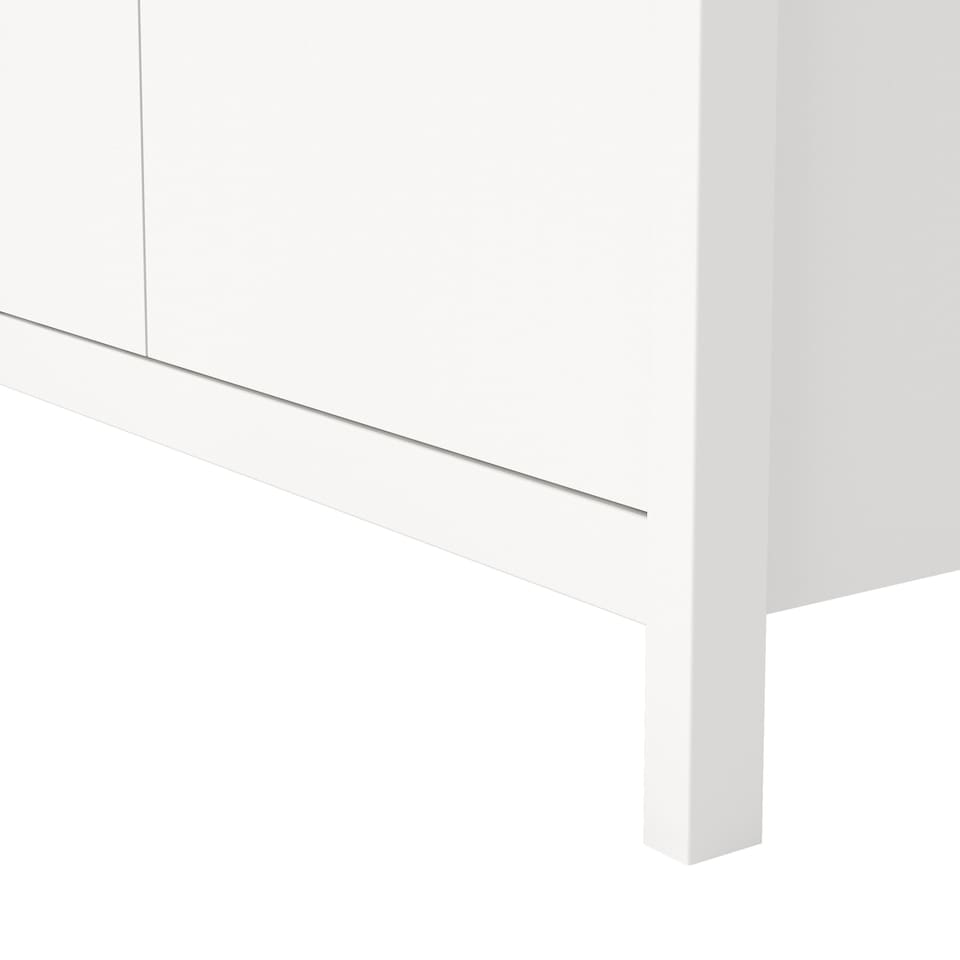 image 1 of Barcelona Wardrobe with 2 Doors in White