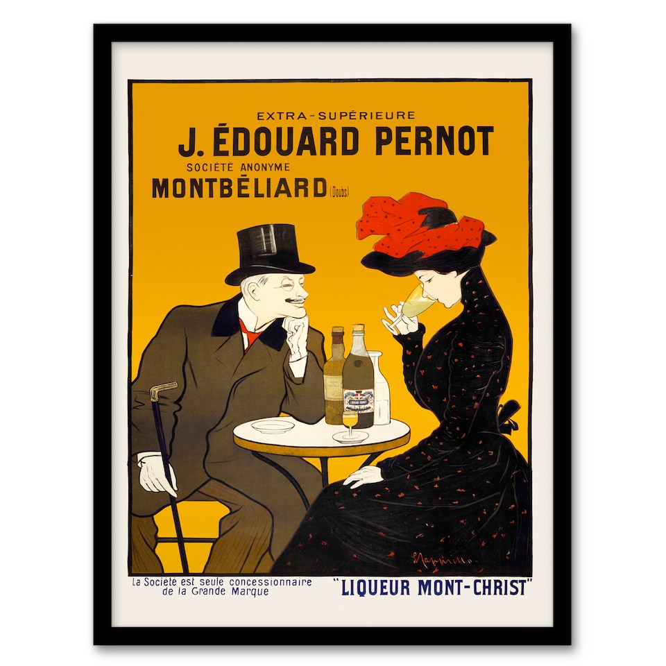 image 1 of Leonetto Cappiello Framed Wall Art Liqueur Mont Christ Vintage Advert Home Décor