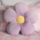 image 5 of OHS Flower Shaped Plump Filled Scatter Cushion, 40x40cm - Lilac/Yellow