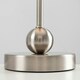 image 2 of ValueLights Modern Brushed Chrome Single Stem Metal Ball Table Lamp Base