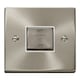 image 1 of SE HOME Satin / Brushed Chrome 10A 1 Gang Ingot 3 Pole Fan Isolation Switch White | Satin Chrome