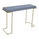 image 1 of Interiors by Premier Luxe Console Table, Modern Lounge Table With C-Shaped Base, Metallic Decorative Table, Outdoor Patio Table Grey