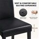 image 4 of Yaheetech Set of 4 Fabric Upholstered Dining Chairs Black