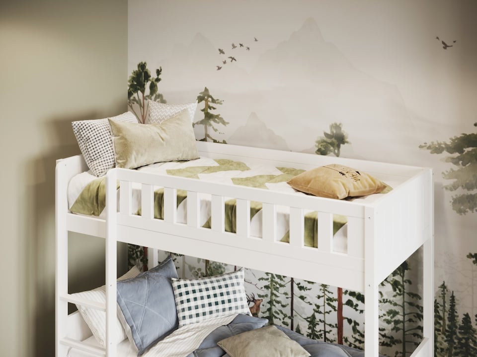image 1 of Flair Bea Shorty Wooden Bunk Bed White