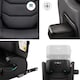 image 4 of Cozy N Safe Portland i-Size High Back Booster Car Seat 100-150cm, ISOFix & Seat Belt, Side Impact Protection, Adjustable Headrest, Cup Holder, Kids Car Seat 4-12 Years (Jet)