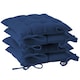 image 1 of Harbour Housewares Square Garden Chair Seat Cushions - Navy - Pack of 4 Blue