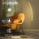 image 10 of HOMCOM Floor Lamp with LED Strip, Standing Lamp for Living Room, Gold Tone | Gold | 46L x 25W x 147H
