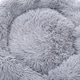 image 6 of Living and Home Calming Round Donut Plush Dog Cuddler Bed | Grey | Light Grey