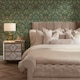 image 3 of Tulip Trellis Wallpaper in Bottle Green | Green | Bottle Green