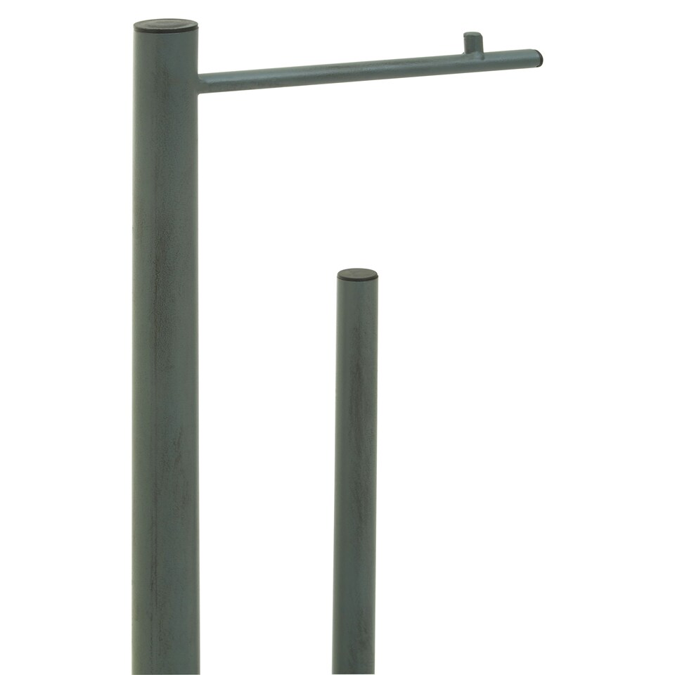 image 1 of Interiors by Premier Grey Toilet Roll Holder, Minimalist Tissue Paper Stand, Freestanding Paper Holder, Chrome Toilet Roll Stand
