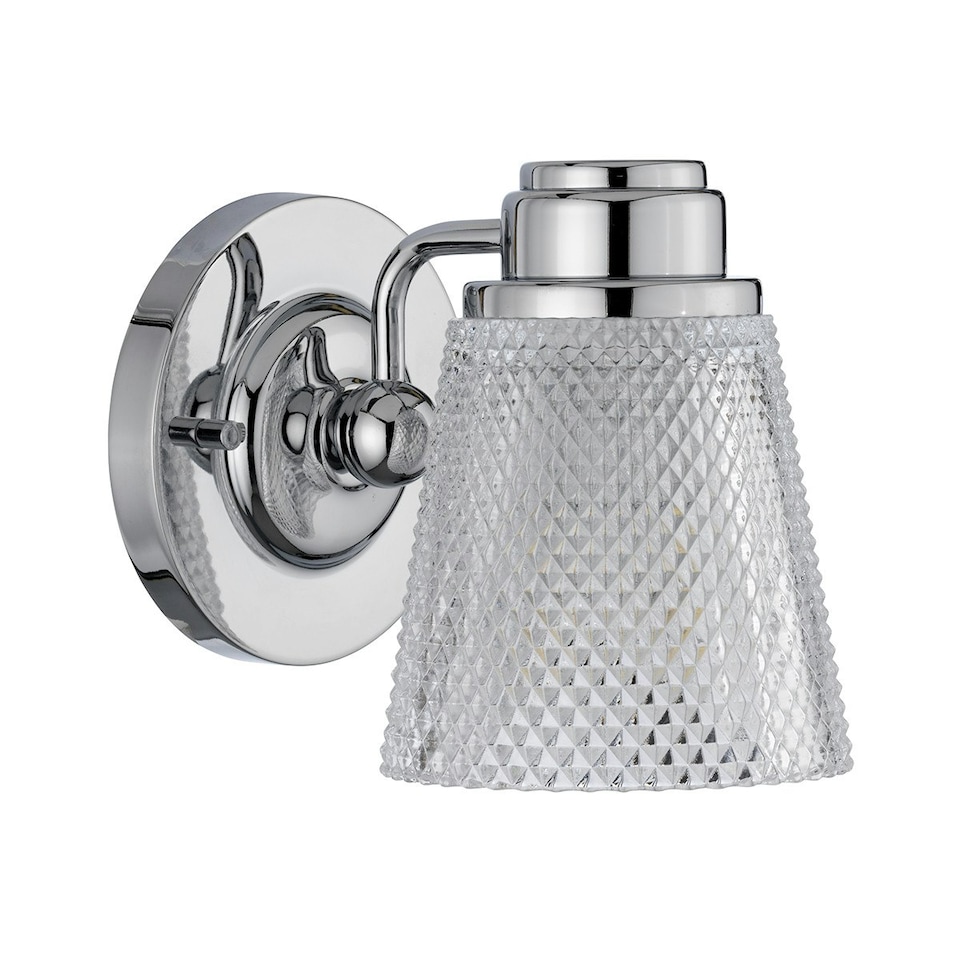 image 1 of Hudson 1 Light Wall Light Polished Chrome IP44