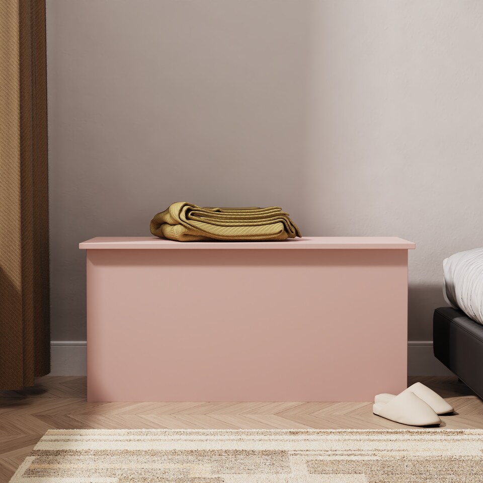 image 1 of Dover Blanket Box / Chest in Kobe Pink (Ready Assembled) | Pink | Kobe Pink