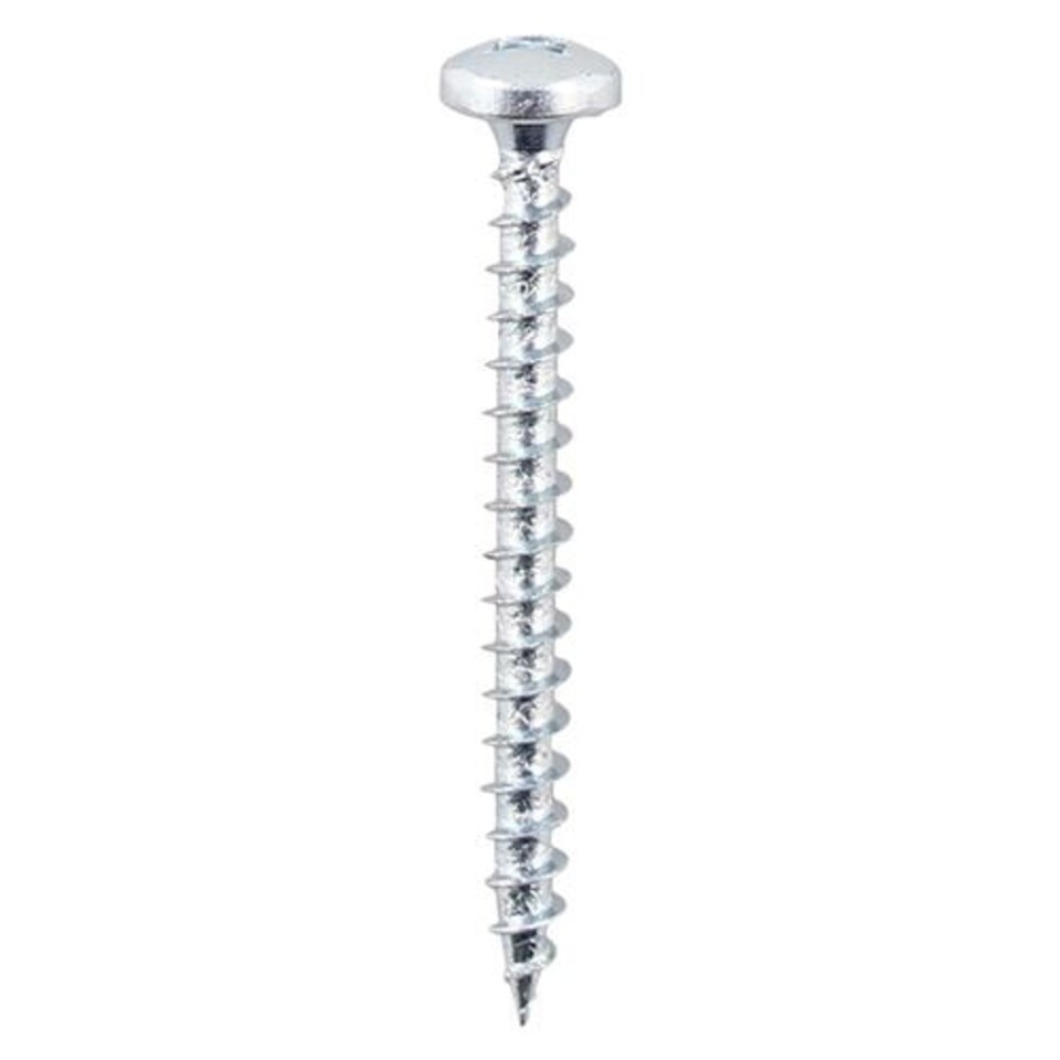 image 1 of Timco - Solo Chipboard & Woodscrews - SQ - Pan - Zinc (Size 5.0 x 40 - 200 Pieces)