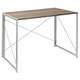 image 8 of Folding Desk Computer White Frame Rustic Wood Foldable Study Table Laptop Office Space White