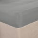 image 4 of OHS Soft Plain Fitted Bed 25cm Deep Elasticated Sheet, Single - Silver